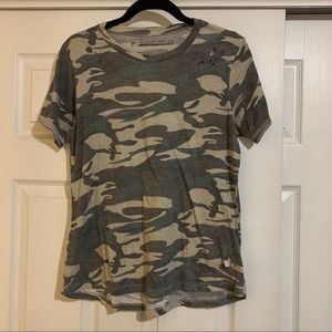 Washed & Distressed Camo T-Shirt